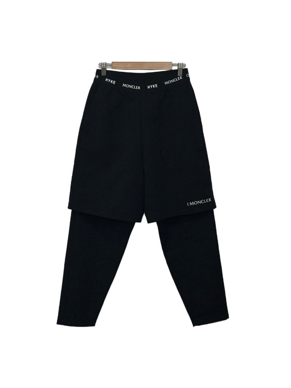 Moncler Pants 46 L Black White Full Length Waist Togo Hyke Collaboration